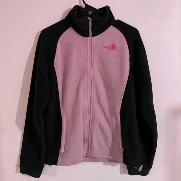 The North Face Tops - The North Face Light Pink and Black Breast Cancer Awareness Fleece Full Zip